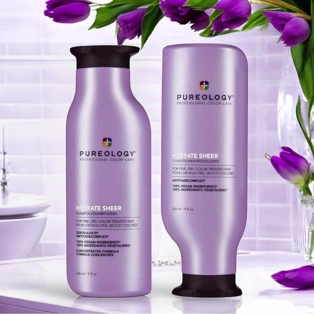 PUREOLOGY SHEER Hydrate Shampoo + Conditioner Lightweight Hydration